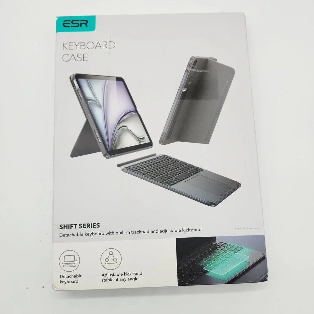 ESR‎ iPad Pro 11 M5 M4 Keyboard Case Detachable Bluetooth Trackpad Dark Gray